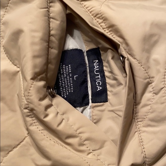 Nautica Puffer Vest Reversible Tan/Grey LN - Picture 2 of 5